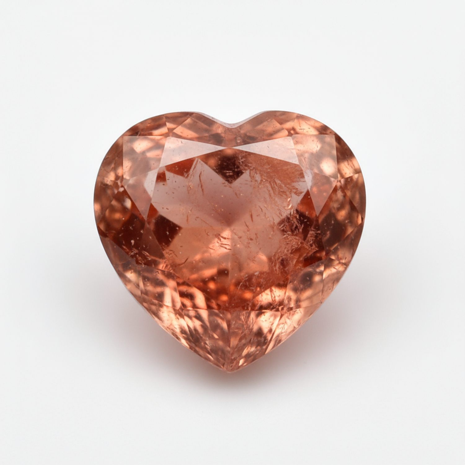 Hessonite Garnet (Gomed) 1PC Tiny 5x5 MM Heart Faceted Red Sparkling Precious Gems メイン画像