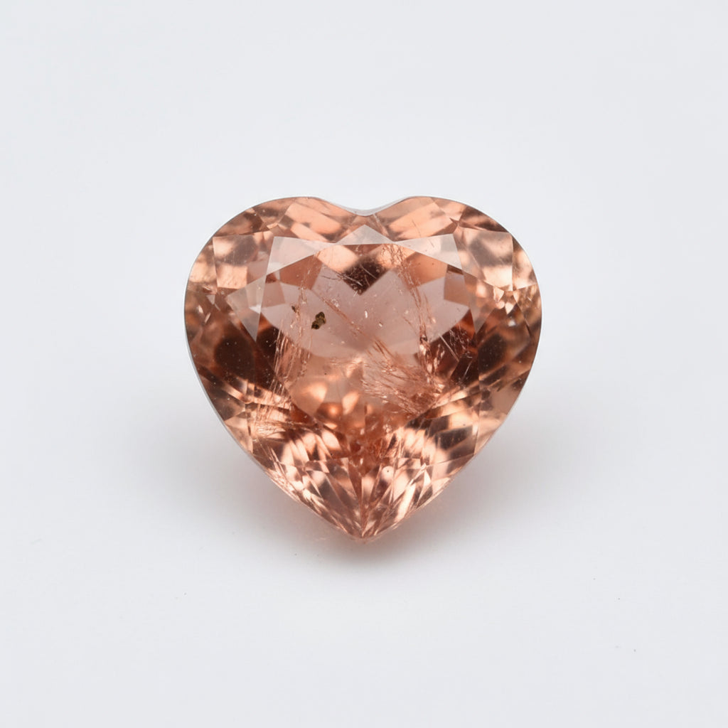 Hessonite Garnet (Gomed) 1PC Tiny 6x6 MM Heart Faceted Red Polished Precious Loose Gems