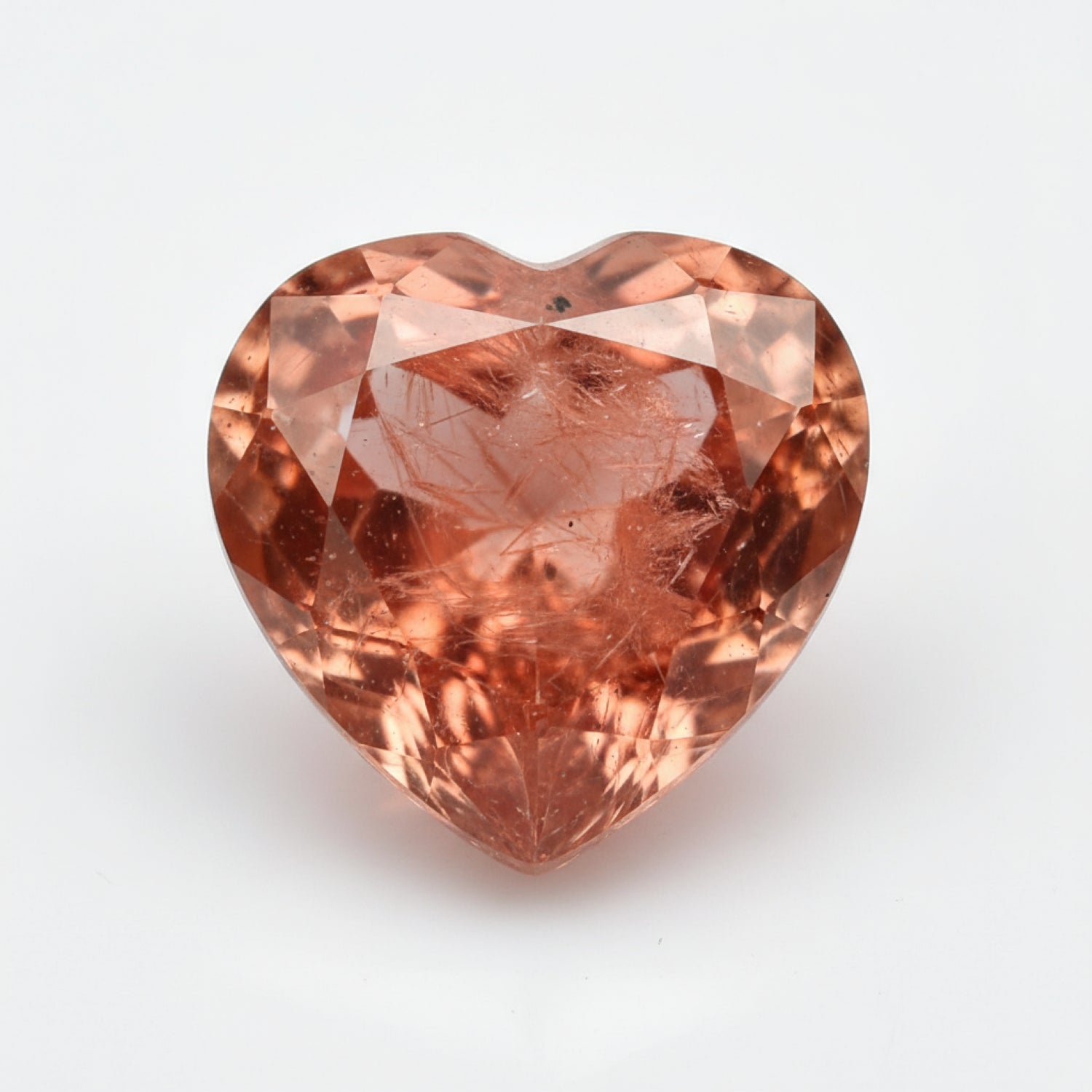 Hessonite Garnet (Gomed) 1PC Medium 9x9 MM Heart Faceted Red Lustrous Precious Gems