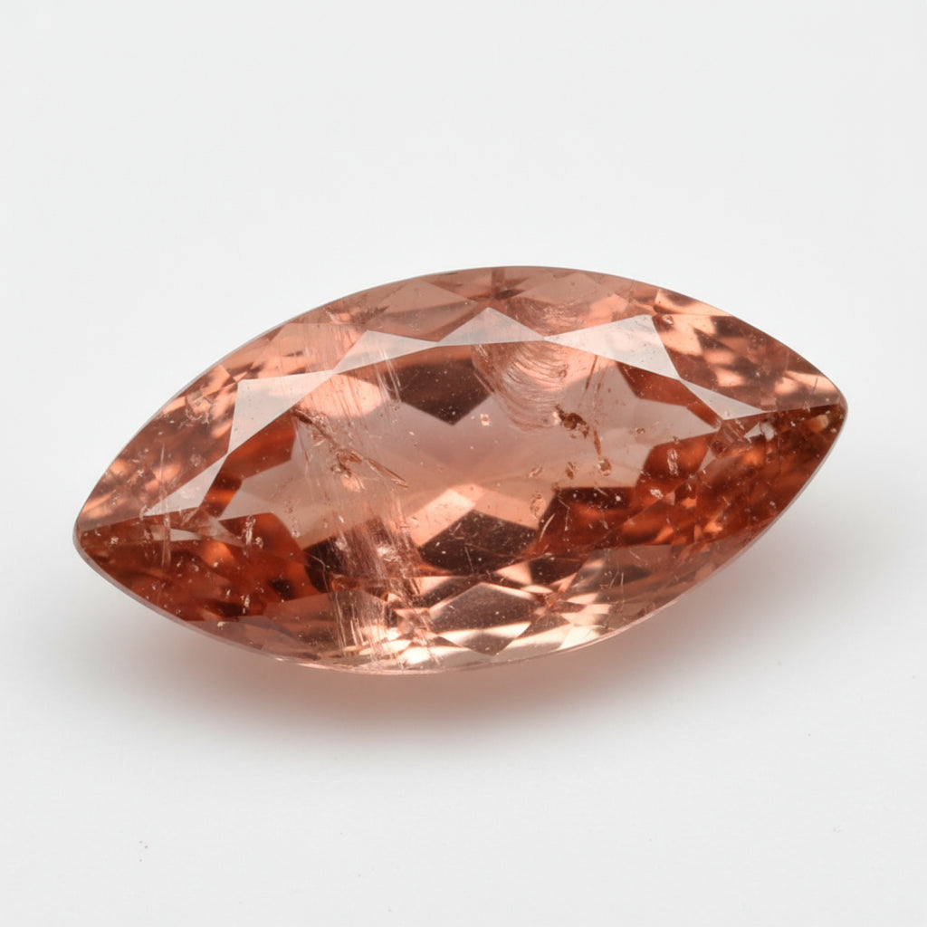 Hessonite Garnet (Gomed) 1PC Tiny 4x8 MM Marquise Faceted Red Natural Precious Loose Gemstone
