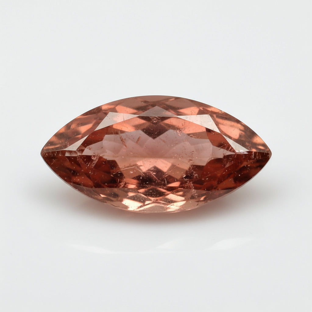 Hessonite Garnet (Gomed) 1PC Small 5x10 MM Marquise Faceted Red Genuine Precious Loose Gemstones