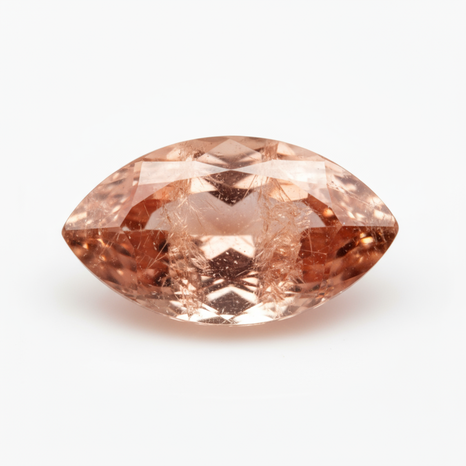 Hessonite Garnet (Gomed) 1PC Medium 7x14 MM Marquise Faceted Red Pure Precious Loose Gems メイン画像