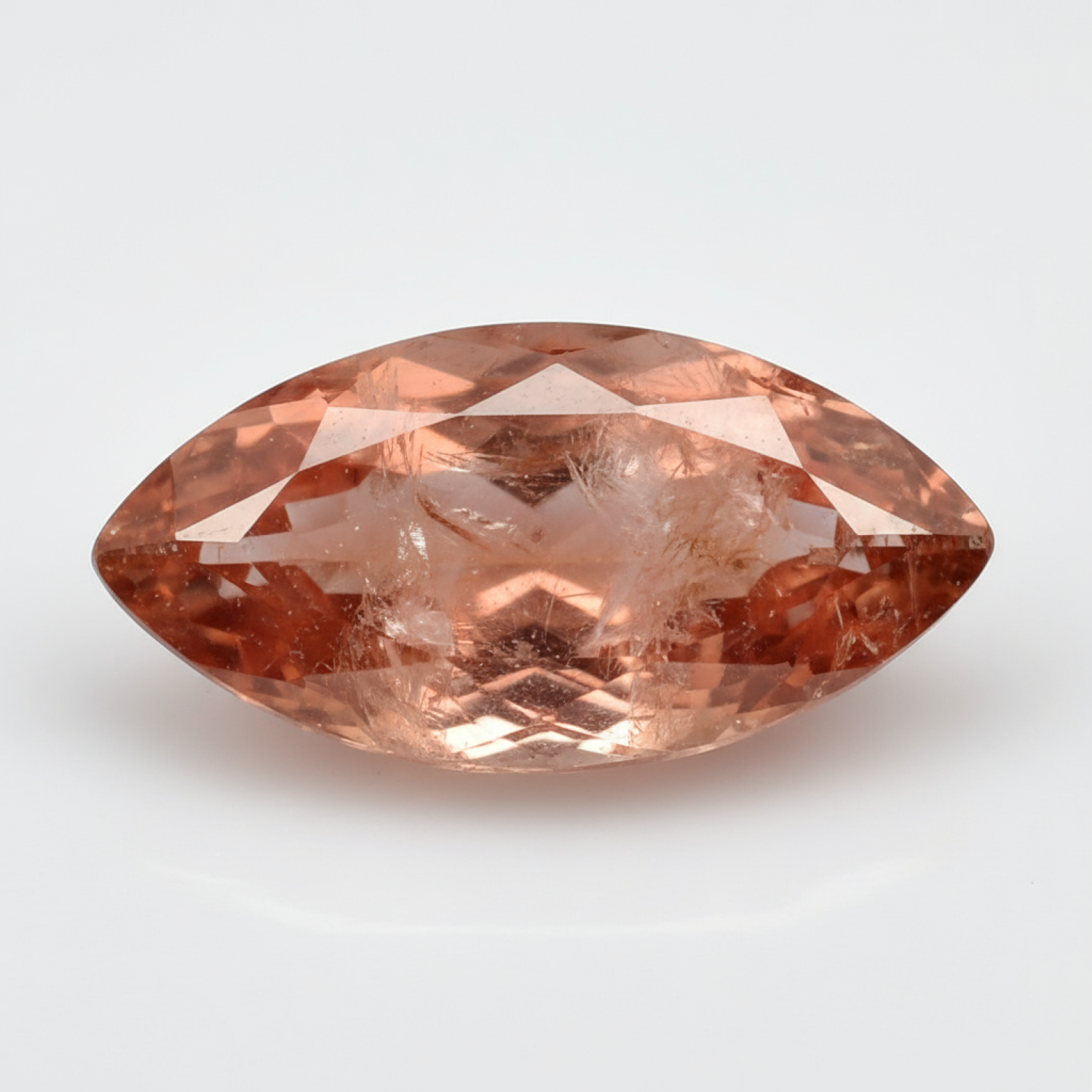 ヘソナイトガーネット（ゴメッド）1個 ミディアム 7x14 MM マーキス ファセットレッド 純貴石 ルースジェム サブ画像