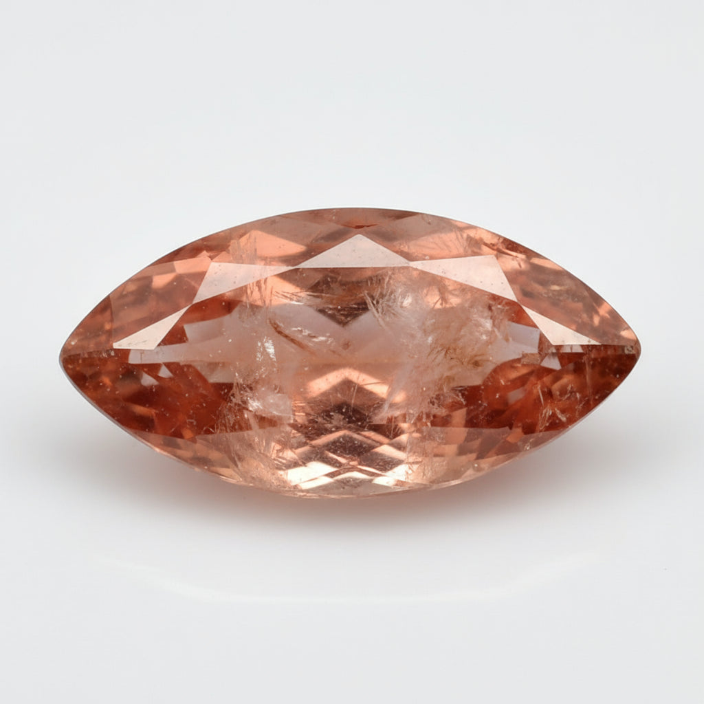 Hessonite Garnet (Gomed) 1PC Medium 7x14 MM Marquise Faceted Red Pure Precious Loose Gems