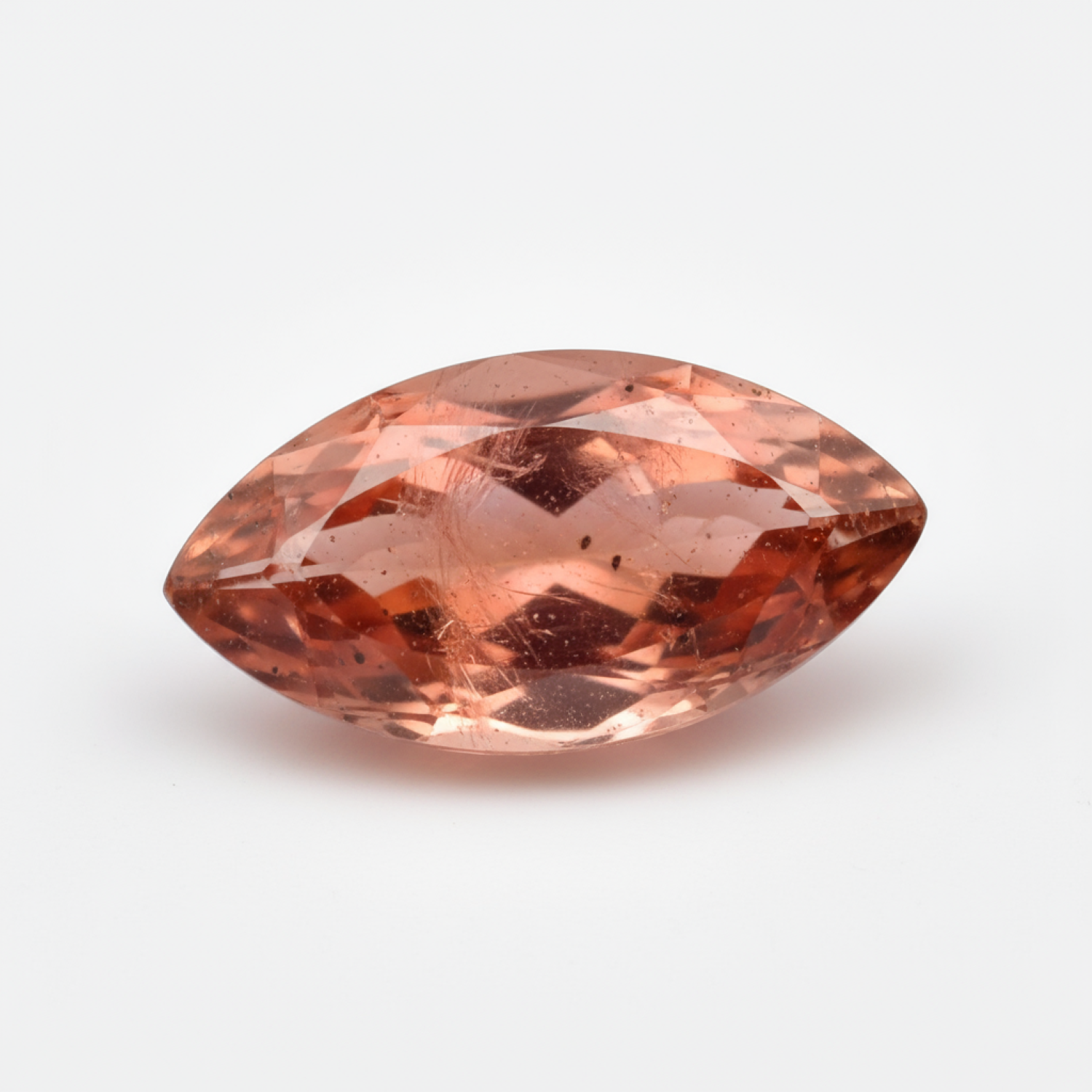 Hessonite Garnet (Gomed) 1PC Large 8x16 MM Marquise Faceted Red Fiery Precious Loose Gemstone メイン画像