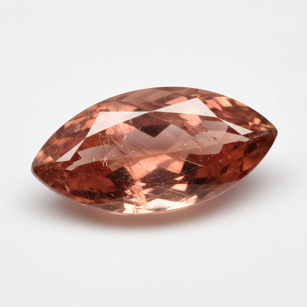 Hessonite Garnet (Gomed) 1PC Large 8x16 MM Marquise Faceted Red Fiery Precious Loose Gemstone