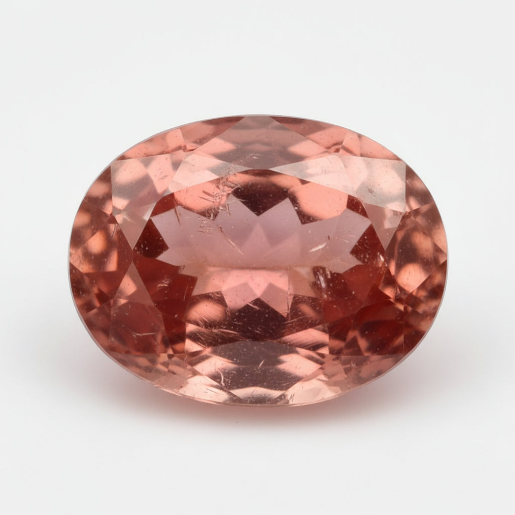 Hessonite Garnet (Gomed) 1PC Large 10x14 MM Oval Faceted Red Fiery Precious Loose Gemstone