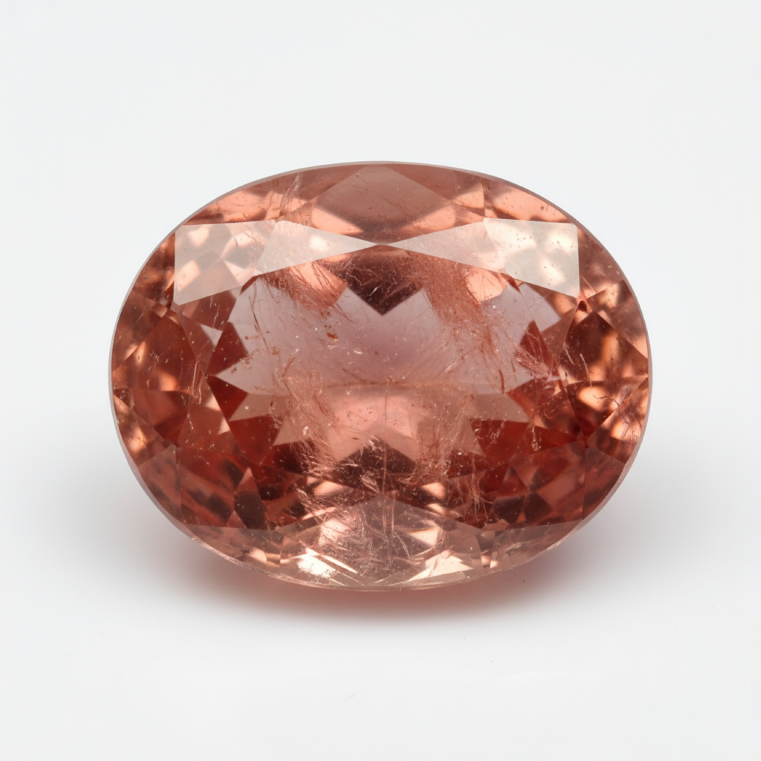 Hessonite Garnet (Gomed) 1PC Chunky 12x16 MM Oval Faceted Red Brilliant Precious Loose Gemstones Huvudsaklig produktbild