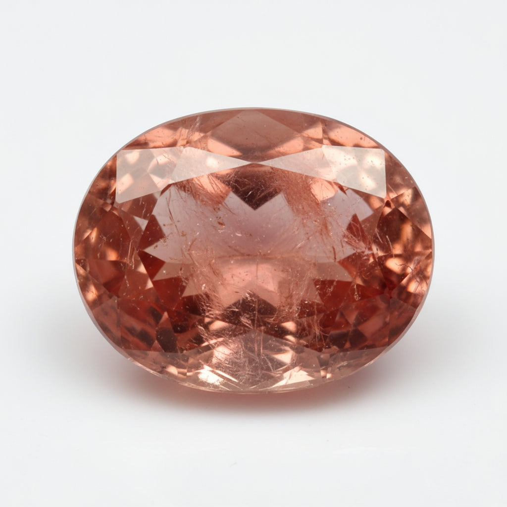 Hessonite Garnet (Gomed) 1PC Chunky 12x16 MM Oval Faceted Red Brilliant Precious Loose Gemstones