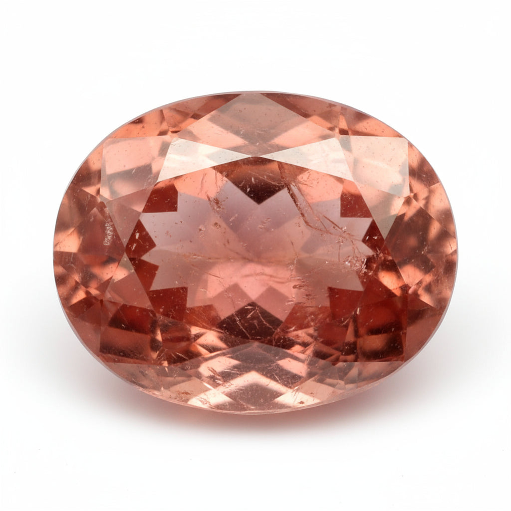 Hessonite Garnet (Gomed) 1PC Chunky 13x18 MM Oval Faceted Red Sparkling Precious Gems