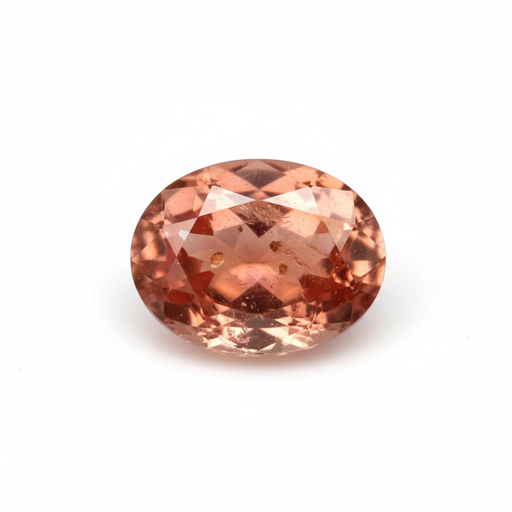Hessonite Garnet (Gomed) 1PC Tiny 5x7 MM Oval Faceted Red Luster Precious Loose Gems