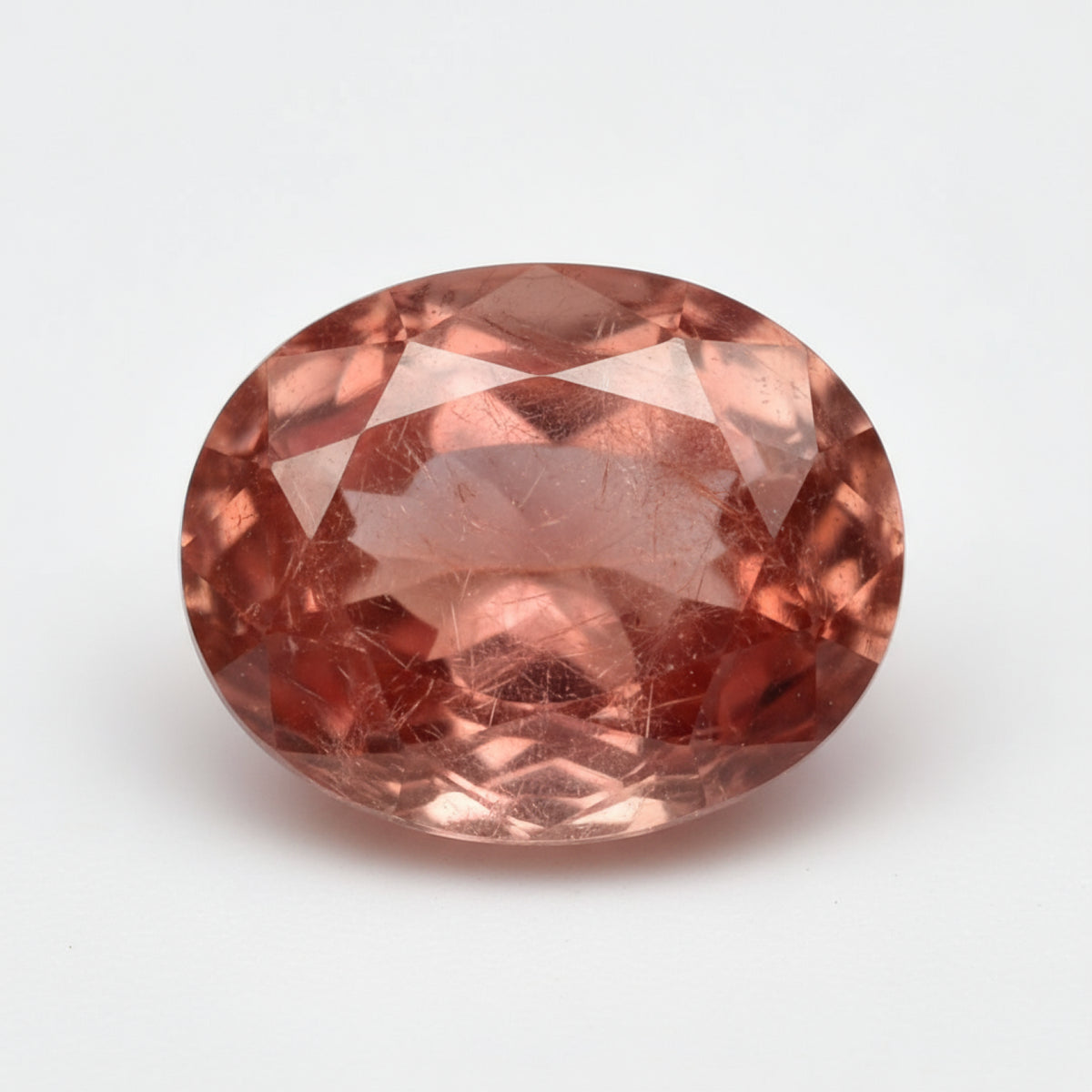 Hessonite Garnet (Gomed) 1PC Small 6x8 MM Oval Faceted Red Lustrous Precious Loose Gemstone