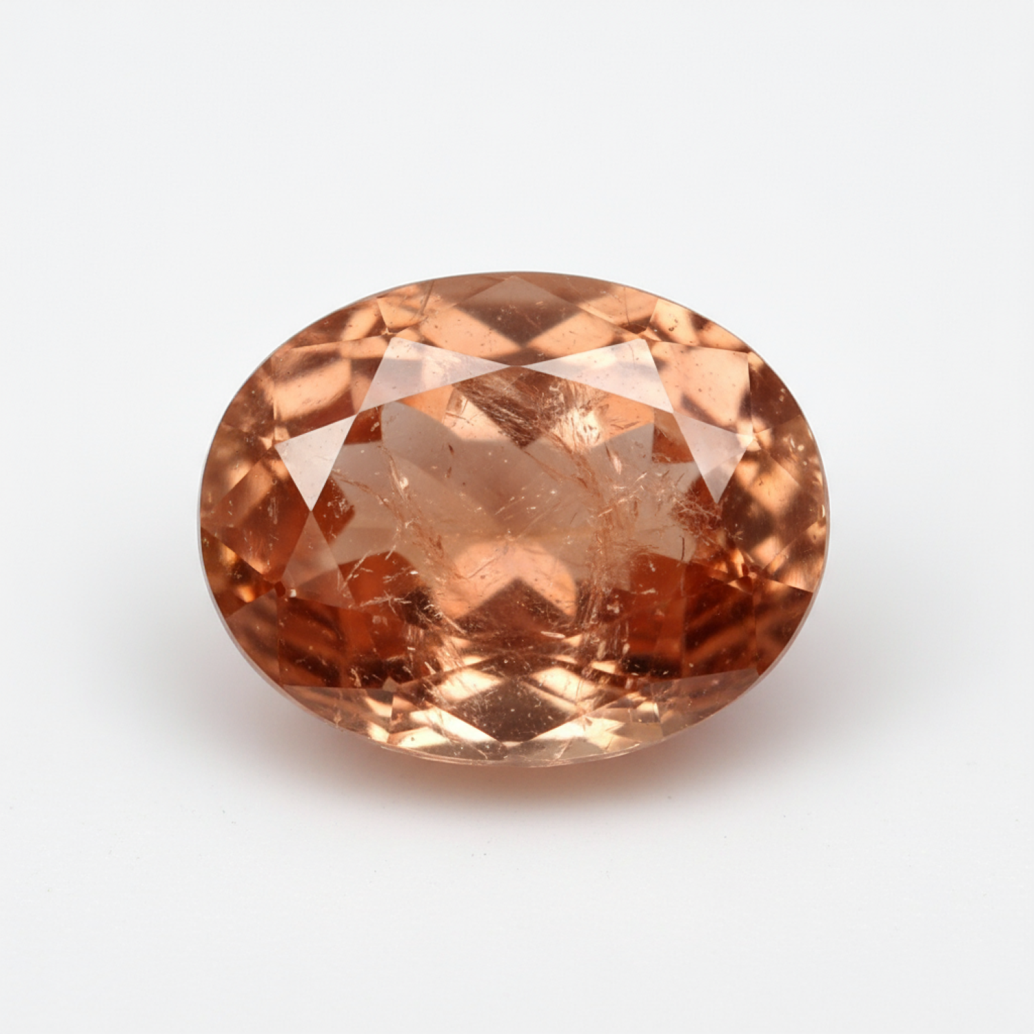 Hessonite Garnet (Gomed) 1PC Small 6x8 MM Oval Faceted Red Lustrous Precious Loose Gemstone Sekundär produktbild