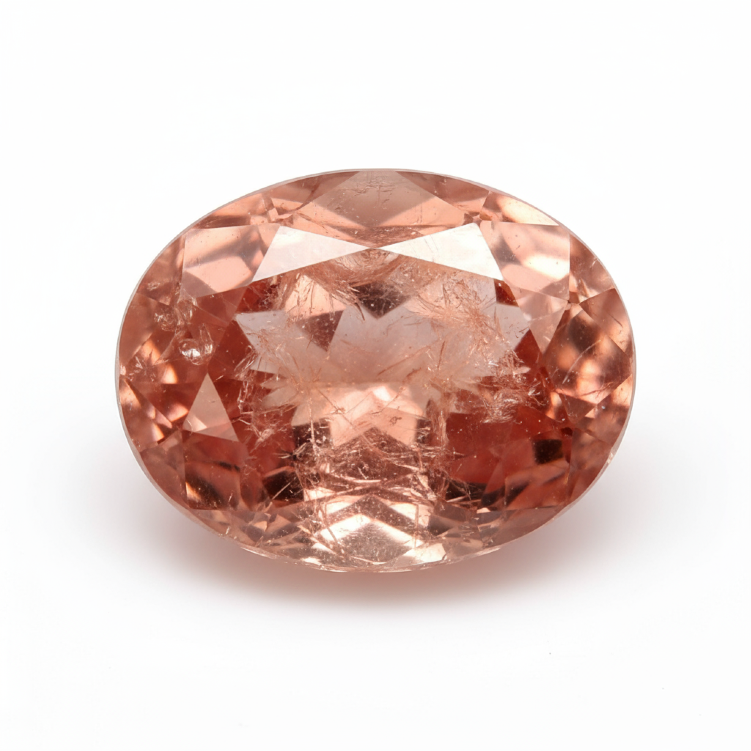 Hessonite Garnet (Gomed) 1PC Small 7x9 MM Oval Faceted Red Fine Precious Gems メイン画像