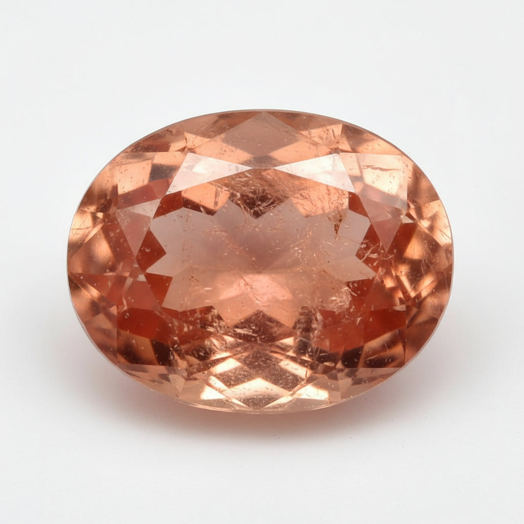 Hessonite Garnet (Gomed) 1PC Medium 8x10 MM Oval Faceted Red Natural Precious Loose Gemstone