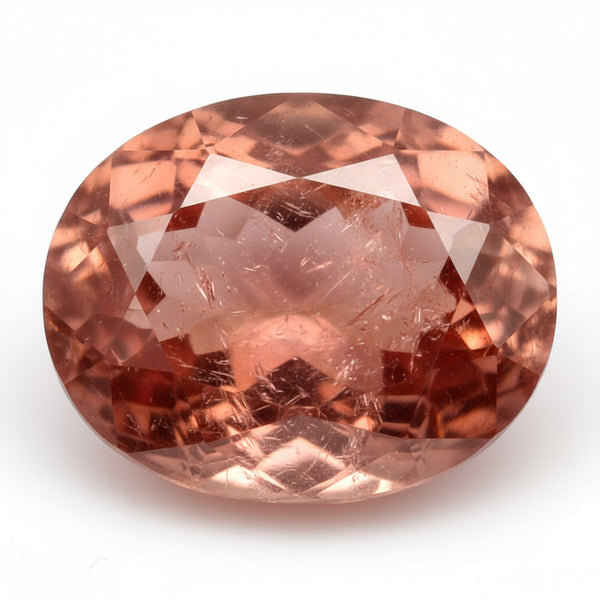 Hessonite Garnet (Gomed) 1PC Large 9x11 MM Oval Faceted Red Genuine Precious Loose Gemstones