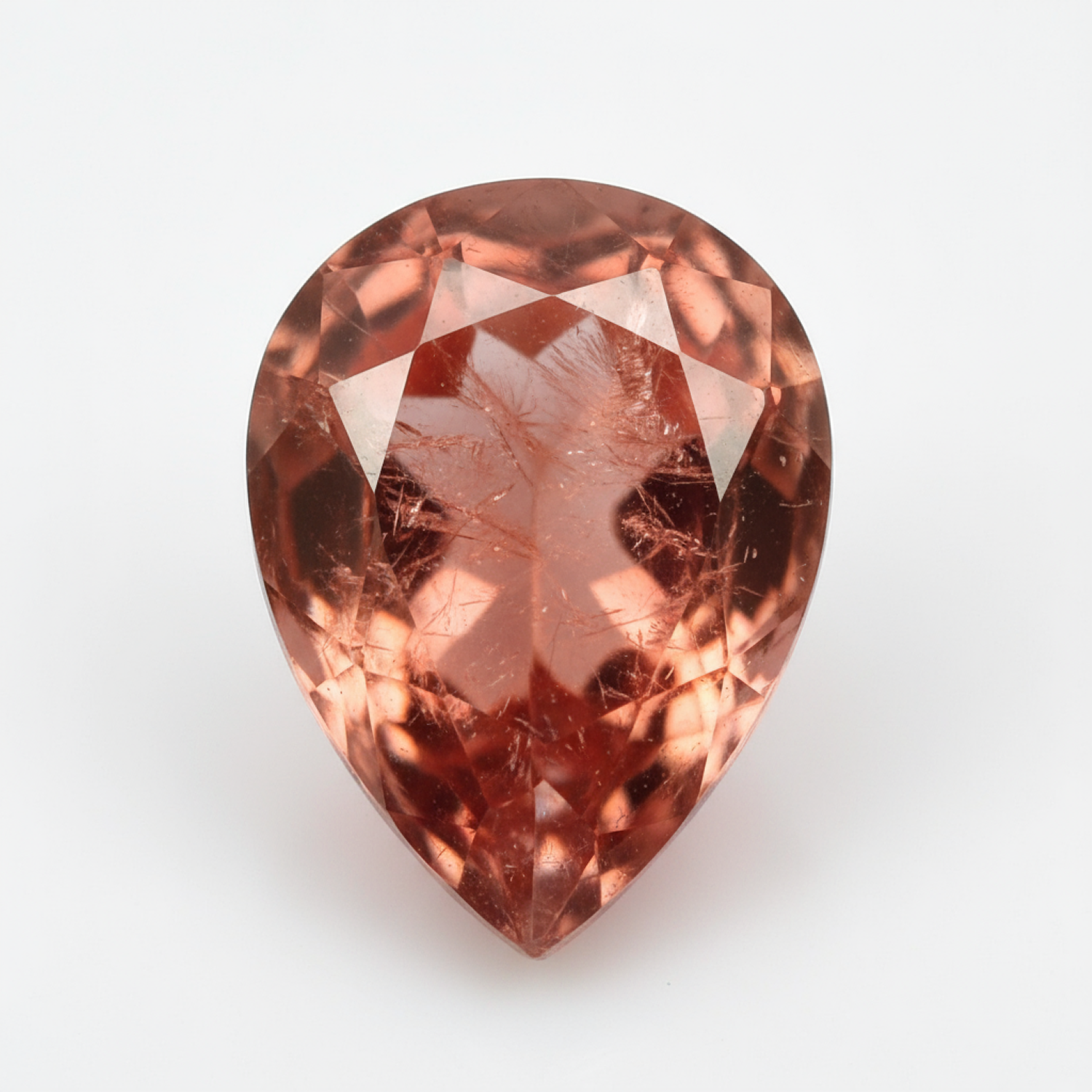 Hessonite Garnet (Gomed) 1PC Large 10x12 MM Pear Faceted Red High-Quality Precious Loose Gemstones Immagine secondaria del prodotto