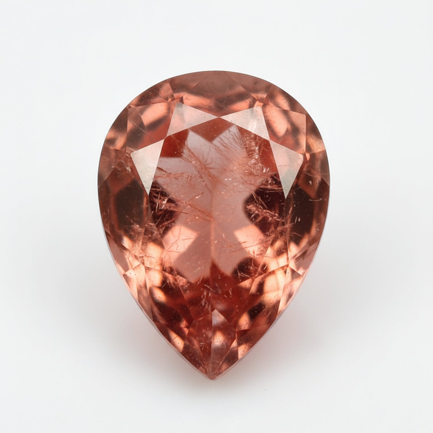 Hessonite Garnet (Gomed) 1PC Large 10x14 MM Pear Faceted Red Natural Precious Gems