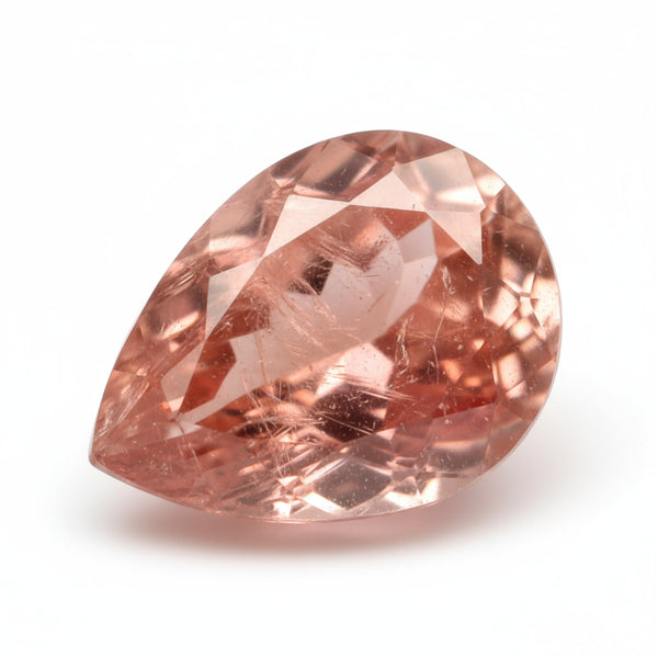 Hessonite Garnet (Gomed) 1PC Chunky 12x16 MM Pear Faceted Red Genuine Precious Loose Gems