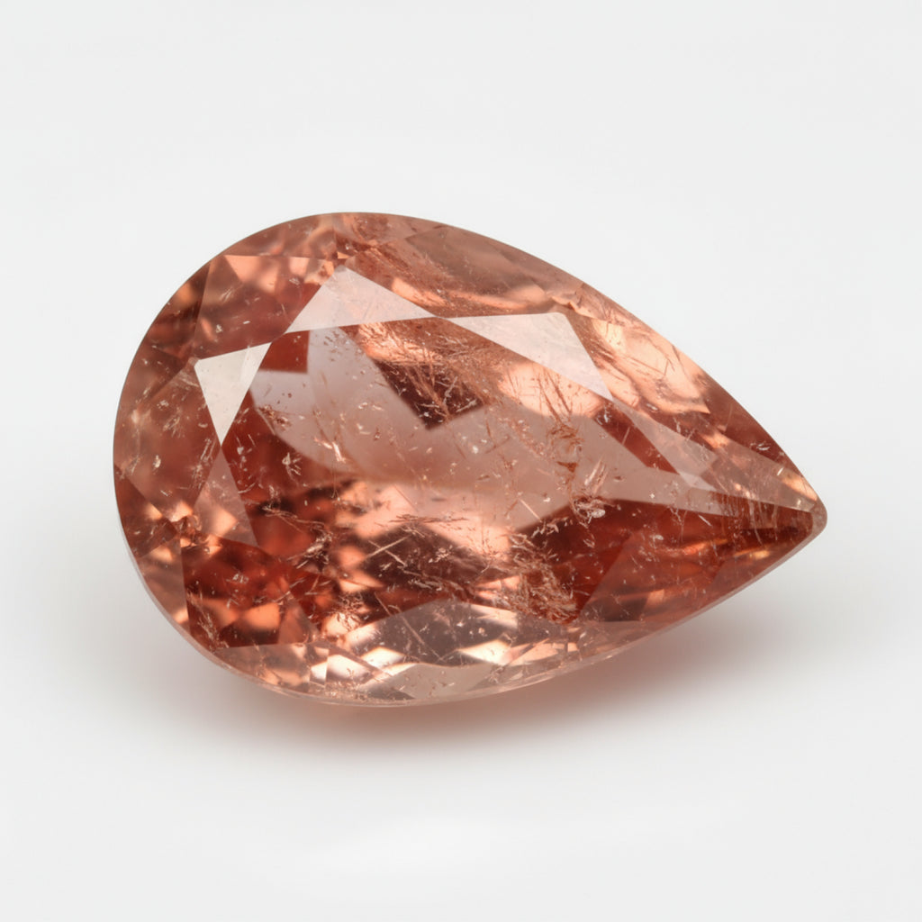 Hessonite Garnet (Gomed) 1PC Tiny 4x6 MM Pear Faceted Red Fiery Precious Loose Gemstone