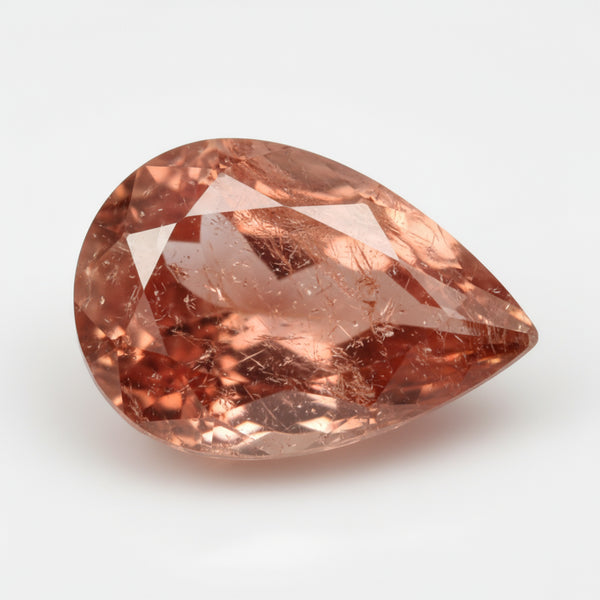 Hessonite Garnet (Gomed) 1PC Large 9x11 MM Pear Faceted Red Shine Precious Loose Gems