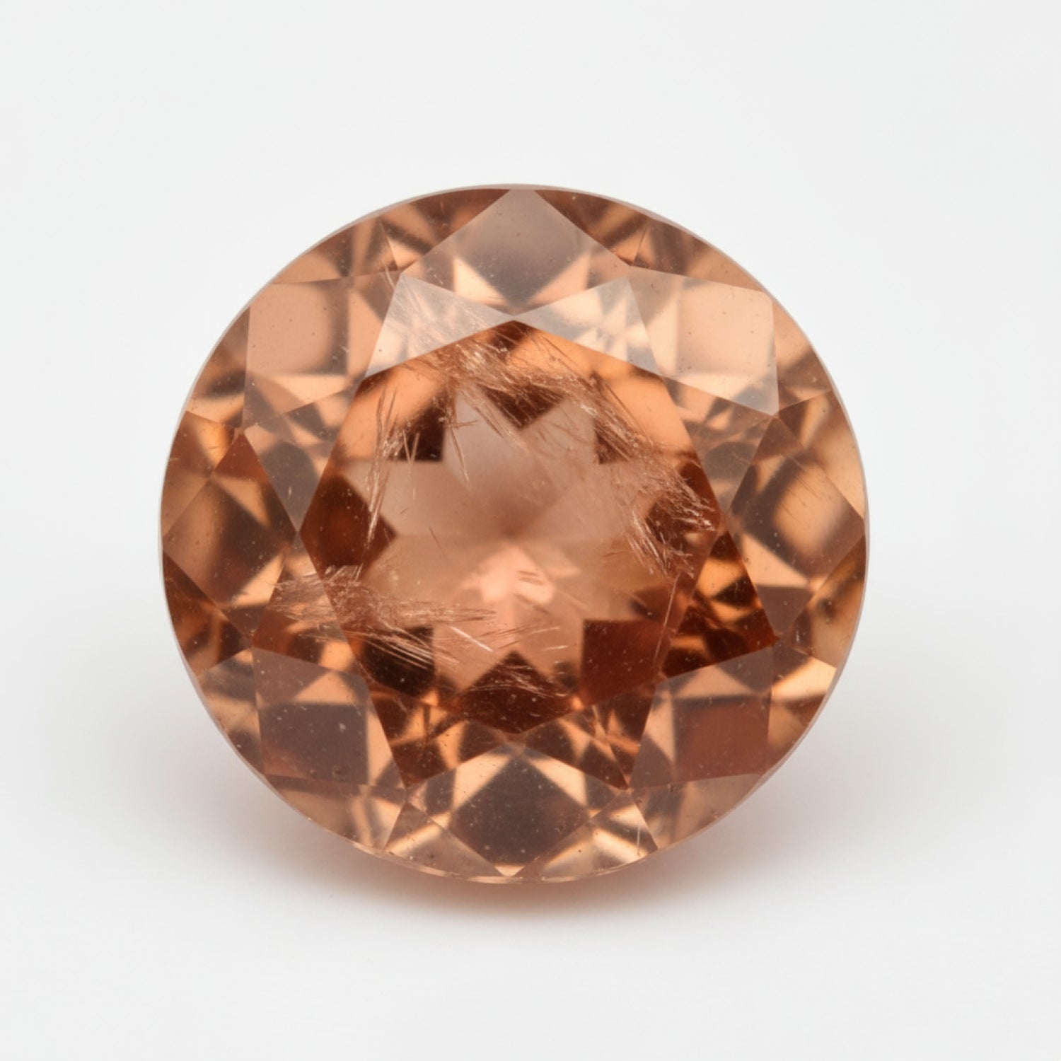 Hessonit-Granat (Gomed), 1 Stück, groß, 10 x 10 mm, rund, facettiert, roter Glanz, kostbare lose Edelsteine