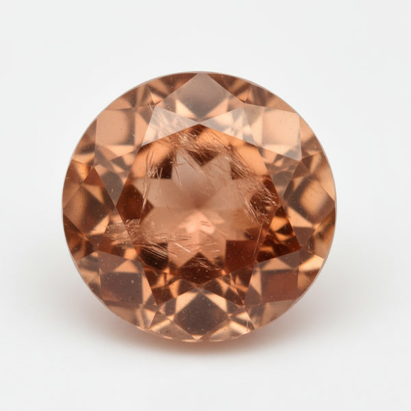 Hessonite Garnet (Gomed) 1PC Large 10x10 MM Round Faceted Red Shine Precious Loose Gems