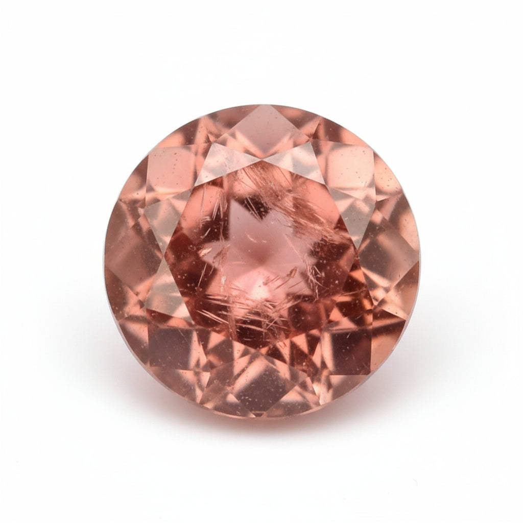 Hessonite Garnet (Gomed) 1PC Large 12x12 MM Round Faceted Red High-Quality Precious Loose Gemstones