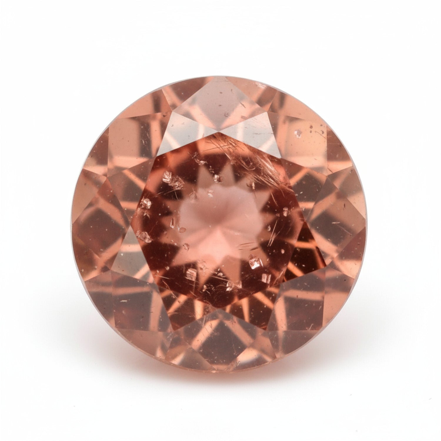 Hessonite Garnet (Gomed) 1PC Chunky 15x15 MM Round Faceted Red Superior Precious Loose Gemstone