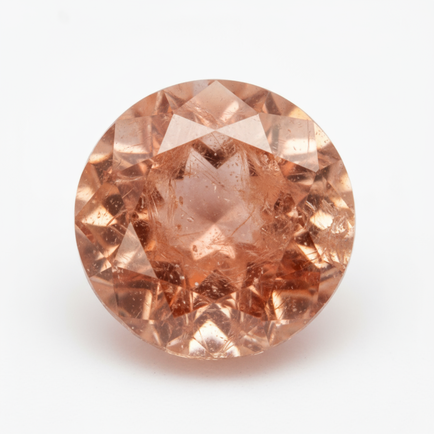 Hessonite Garnet (Gomed) 1PC Tiny 5x5 MM Round Faceted Red Sparkling Precious Gems メイン画像