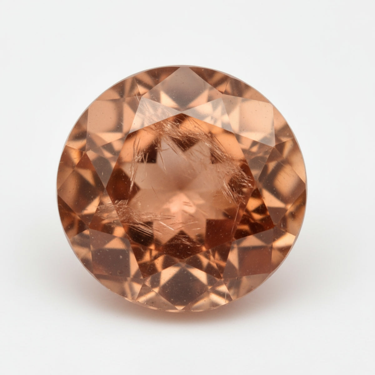 Hessonite Garnet (Gomed) 1PC Tiny 6x6 MM Round Faceted Red Polished Precious Loose Gems