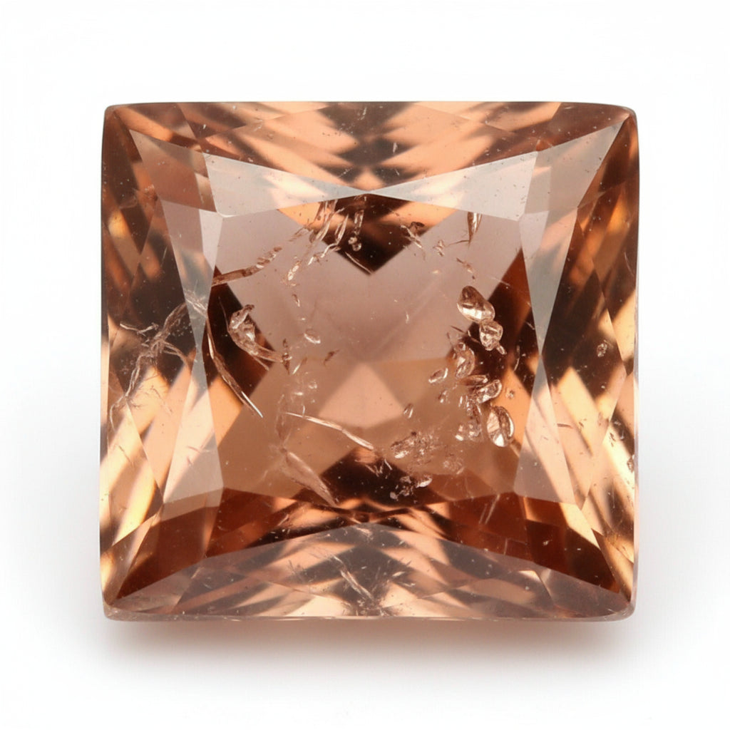 Hessonite Garnet (Gomed) 1PC Large 10x10 MM Square Faceted Red Shine Precious Loose Gems