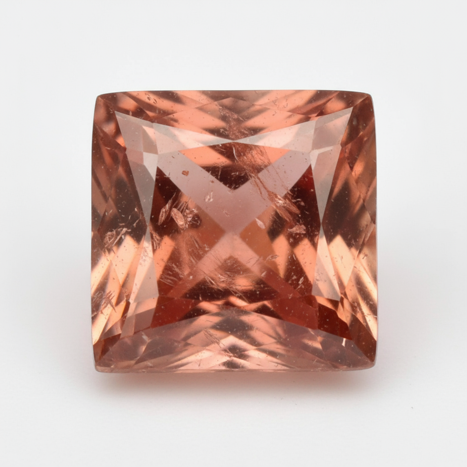 Hessonite Garnet (Gomed) 1PC Large 11x11 MM Square Faceted Red Fine Precious Loose Gemstone Immagine principale del prodotto