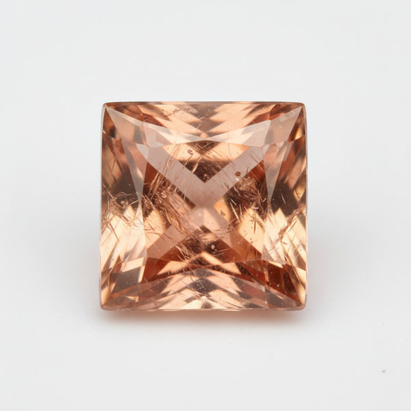Hessonite Garnet (Gomed) 1PC Large 12x12 MM Square Faceted Red High-Quality Precious Loose Gemstones