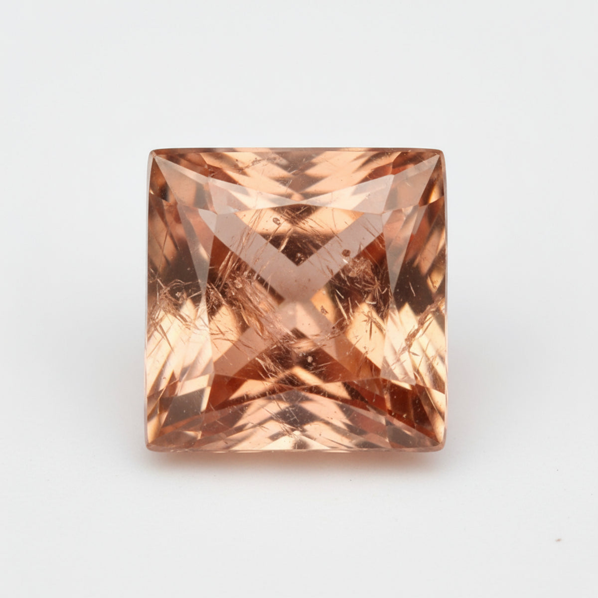 Hessonite Garnet (Gomed) 1PC Large 12x12 MM Square Faceted Red High-Quality Precious Loose Gemstones