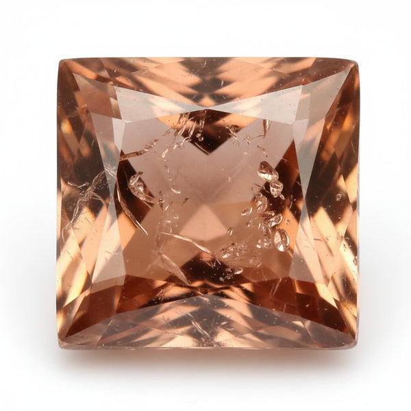 Hessonite Garnet (Gomed) 1PC Chunky 13x13 MM Square Faceted Red Natural Precious Gems
