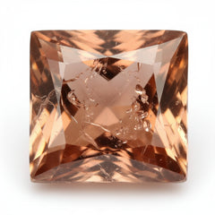 Hessonite Garnet (Gomed) 1PC Chunky 13x13 MM Square Faceted Red Natural Precious Gems