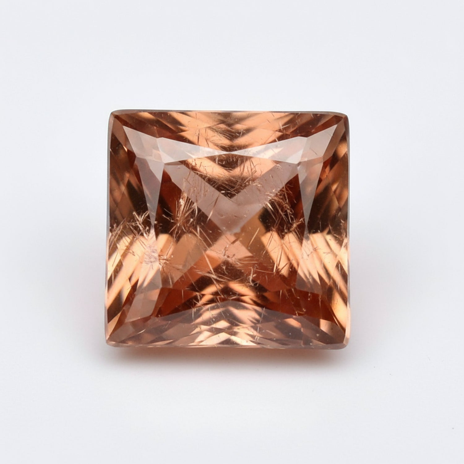 Hessonite Garnet (Gomed) 1PC Chunky 15x15 MM Square Faceted Red Superior Precious Loose Gemstone