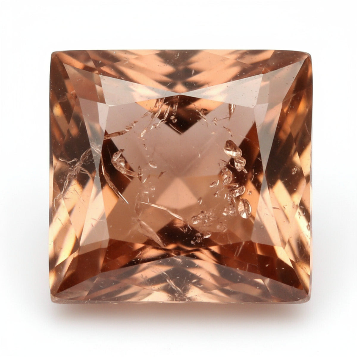 Hessonite Garnet (Gomed) 1PC Chunky 16x16 MM Square Faceted Red Pure Precious Loose Gemstones