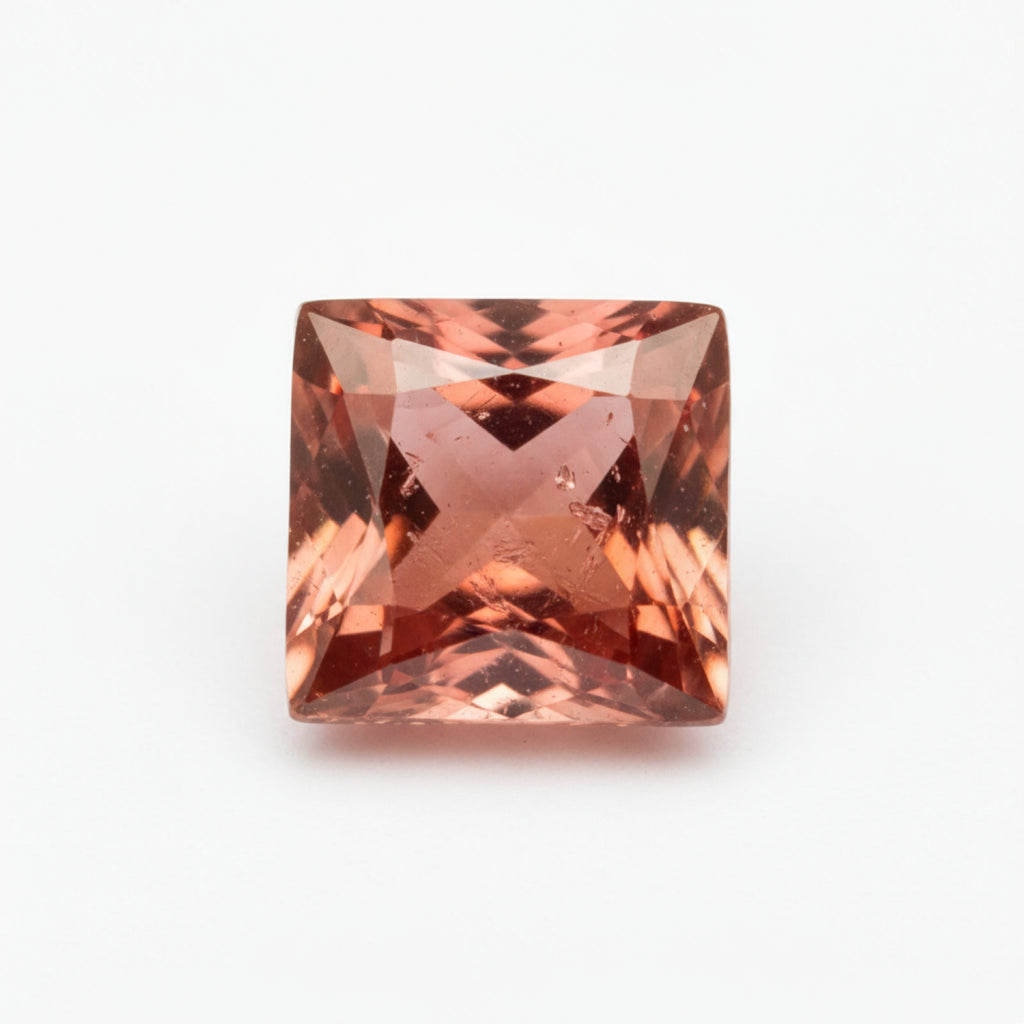 Hessonite Garnet (Gomed) 10PC Tiny 4x4 MM Square Faceted Red Brilliant Precious Loose Gemstones