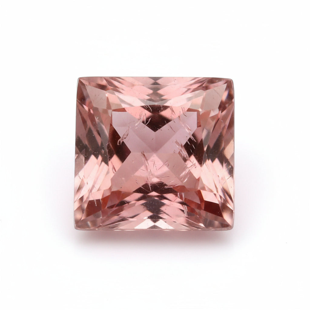 Hessonite Garnet (Gomed) 10PC Tiny 4x4 MM Square Faceted Red Brilliant Precious Loose Gemstones