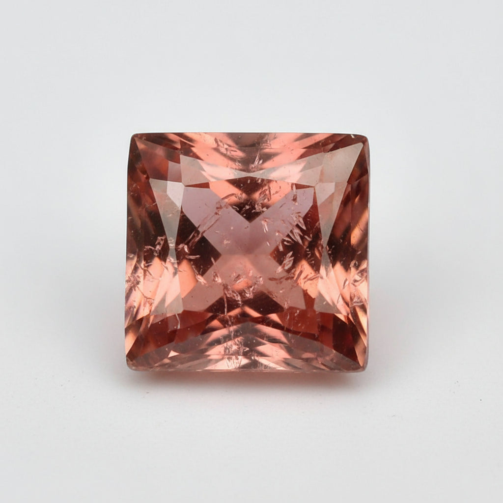 Hessonite Garnet (Gomed) 1PC Tiny 5x5 MM Square Faceted Red Sparkling Precious Gems