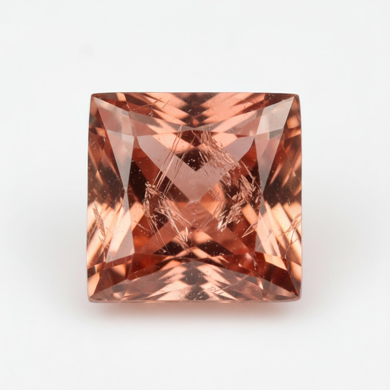 Hessonite Garnet (Gomed) 1PC Small 7x7 MM Square Faceted Red Splendid Precious Loose Gemstone