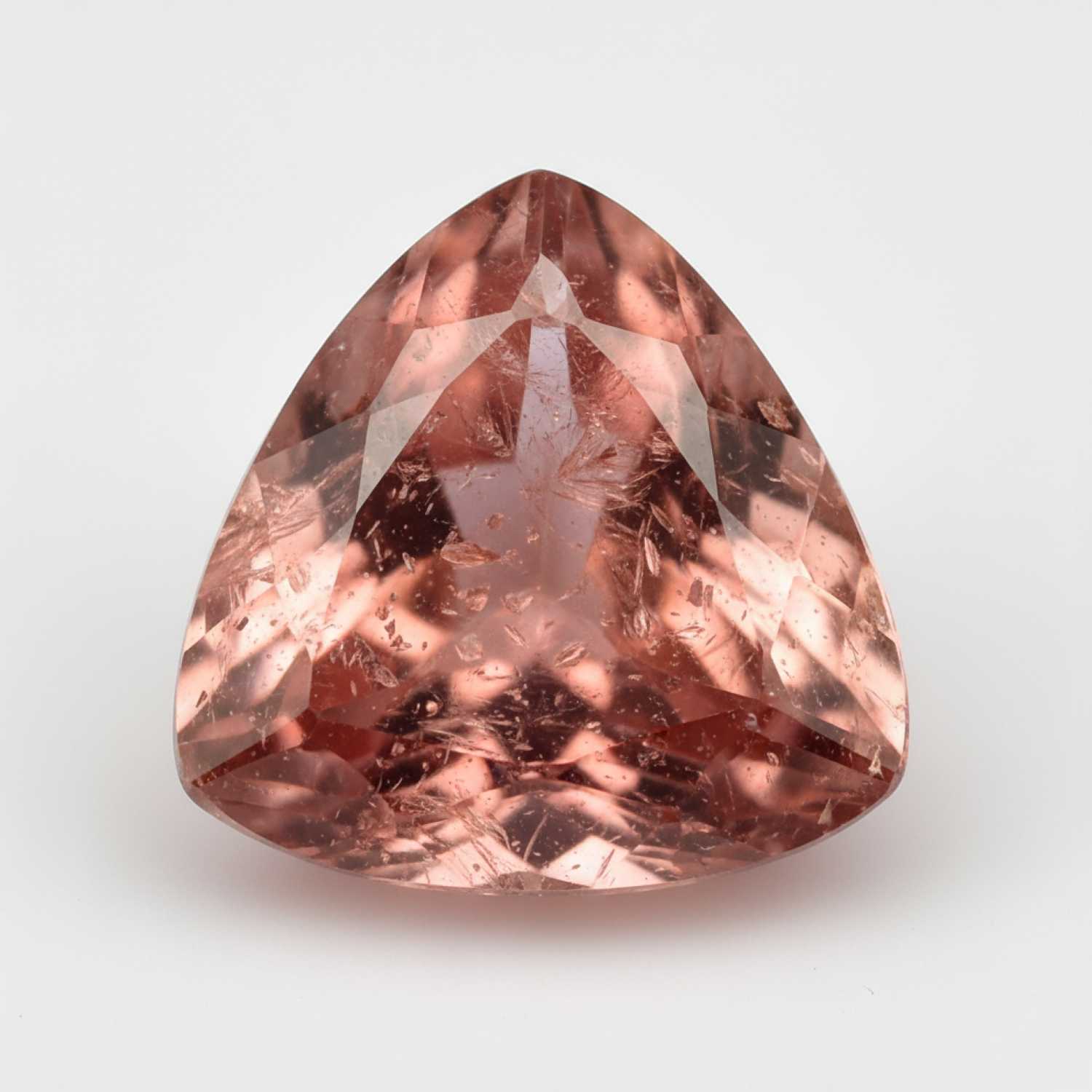 Hessonite Garnet (Gomed) 1PC Large 10x10 MM Triangle Faceted Red Shine Precious Loose Gems メイン画像