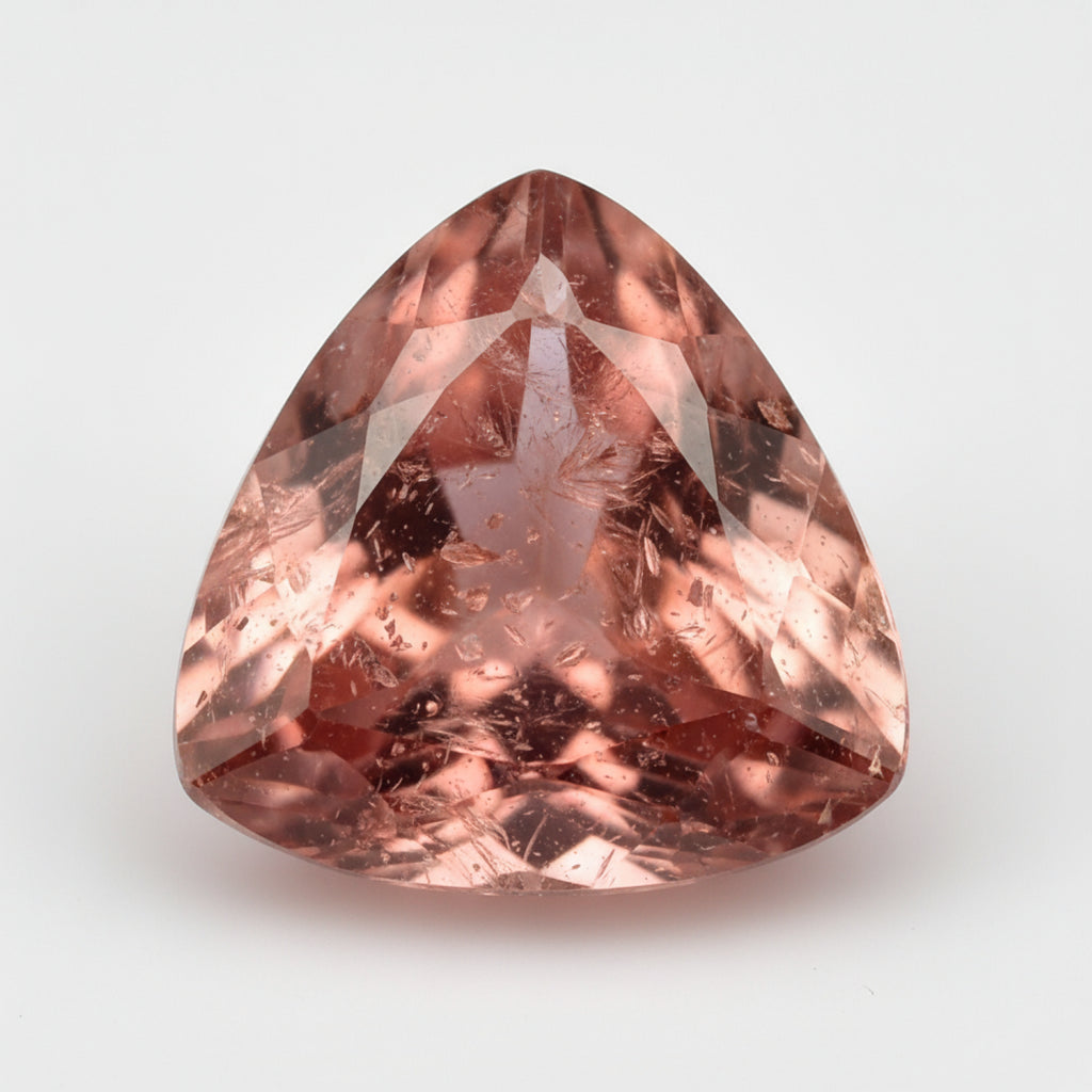 Hessonite Garnet (Gomed) 1PC Large 10x10 MM Triangle Faceted Red Shine Precious Loose Gems