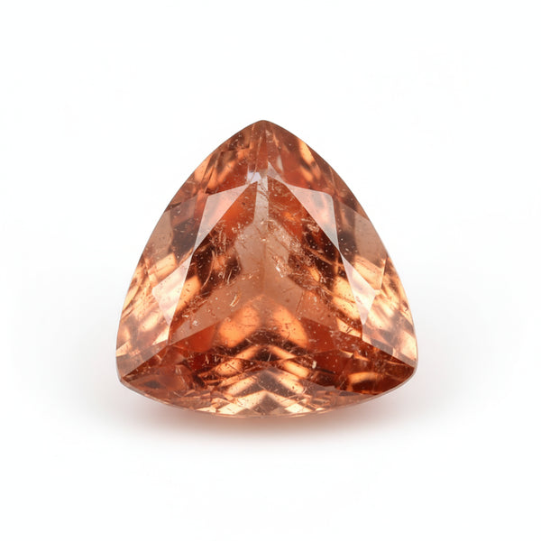 Hessonite Garnet (Gomed) 1PC Large 10x10 MM Triangle Faceted Red Shine Precious Loose Gems