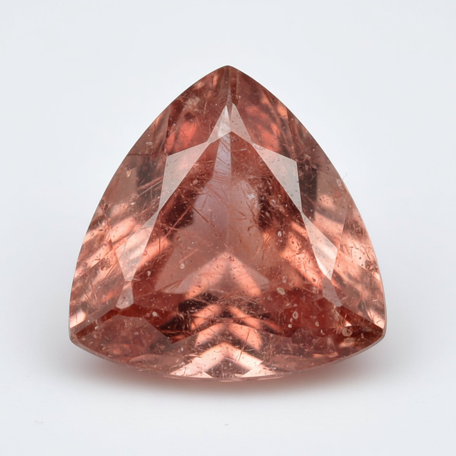 Hessonite Garnet (Gomed) 1PC Chunky 13x13 MM Triangle Faceted Red Natural Precious Gems