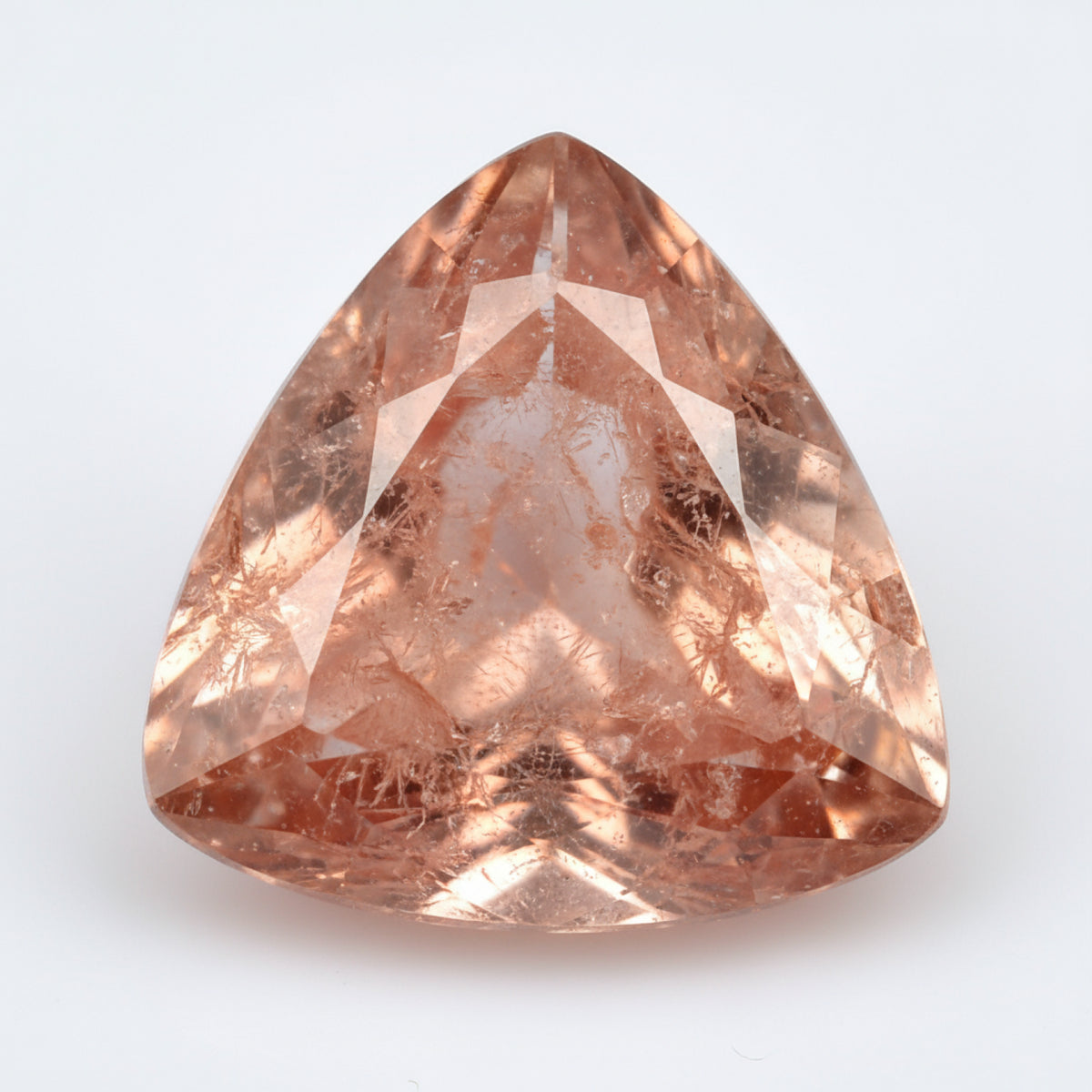 Hessonite Garnet (Gomed) 1PC Chunky 14x14 MM Triangle Faceted Red Genuine Precious Loose Gems