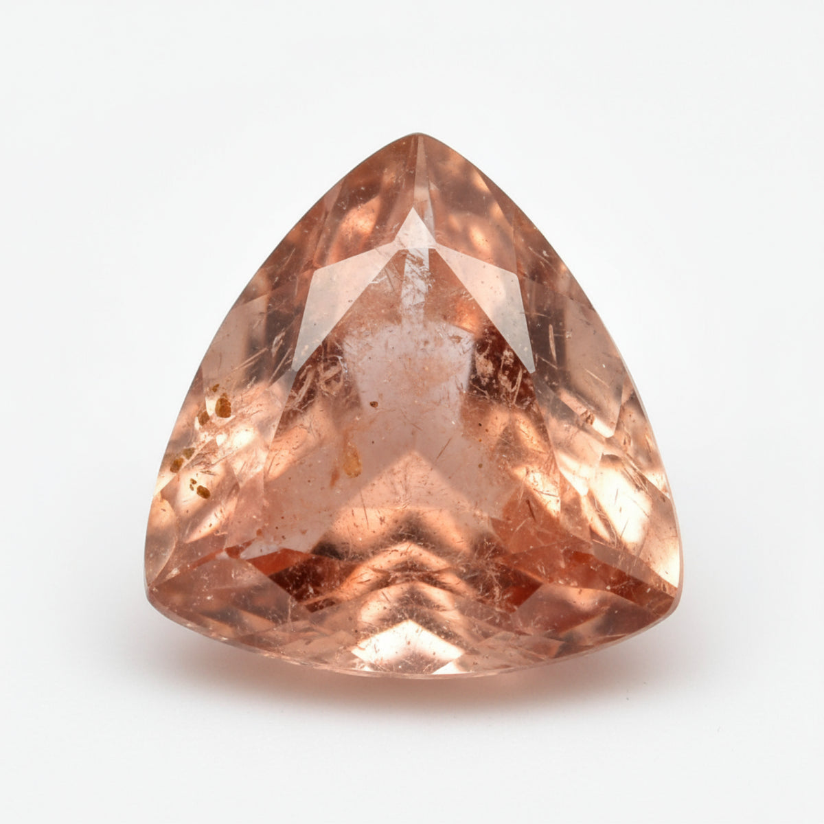 Hessonite Garnet (Gomed) 1PC Chunky 15x15 MM Triangle Faceted Red Superior Precious Loose Gemstone