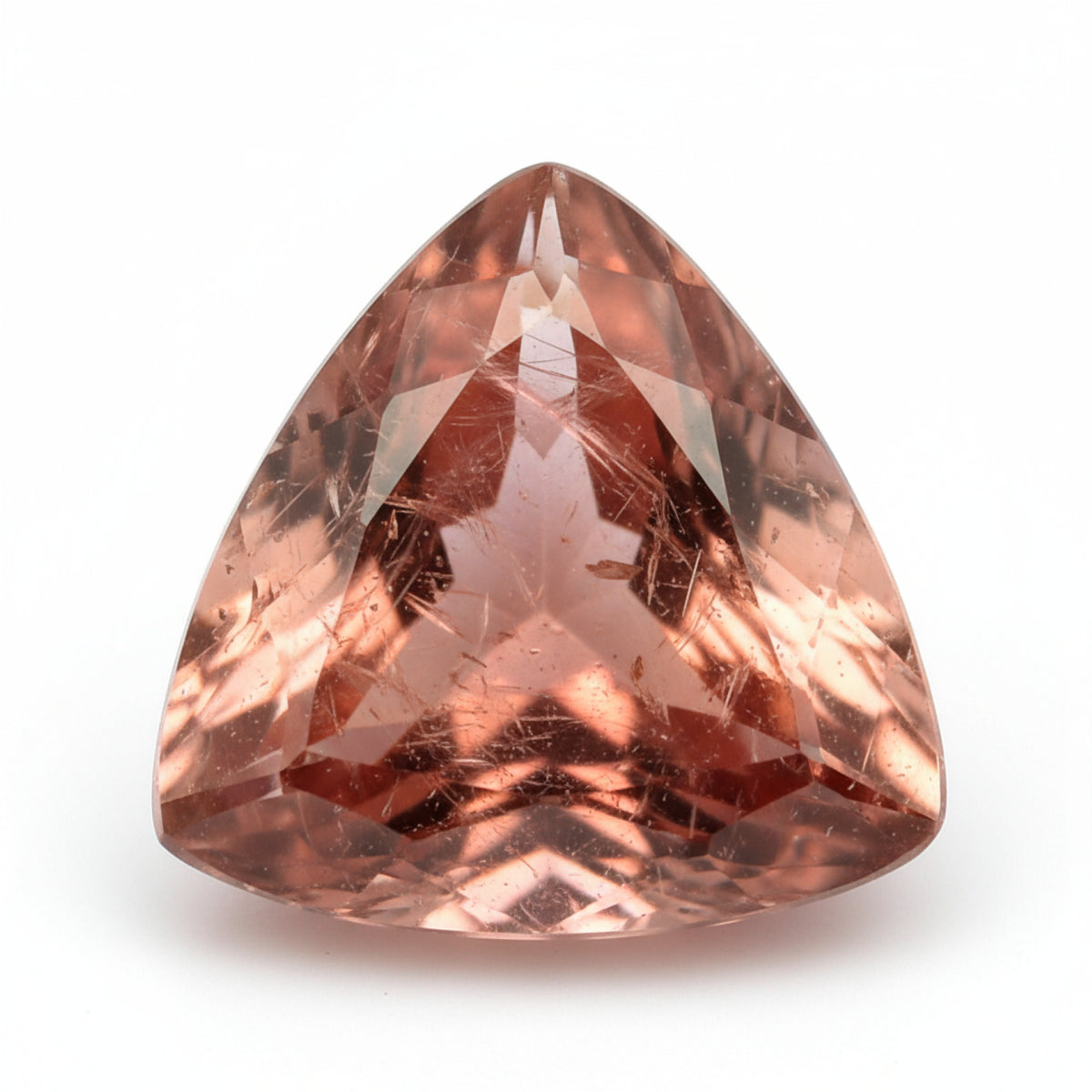 Hessonite Garnet (Gomed) 1PC Chunky 16x16 MM Triangle Faceted Red Pure Precious Loose Gemstones